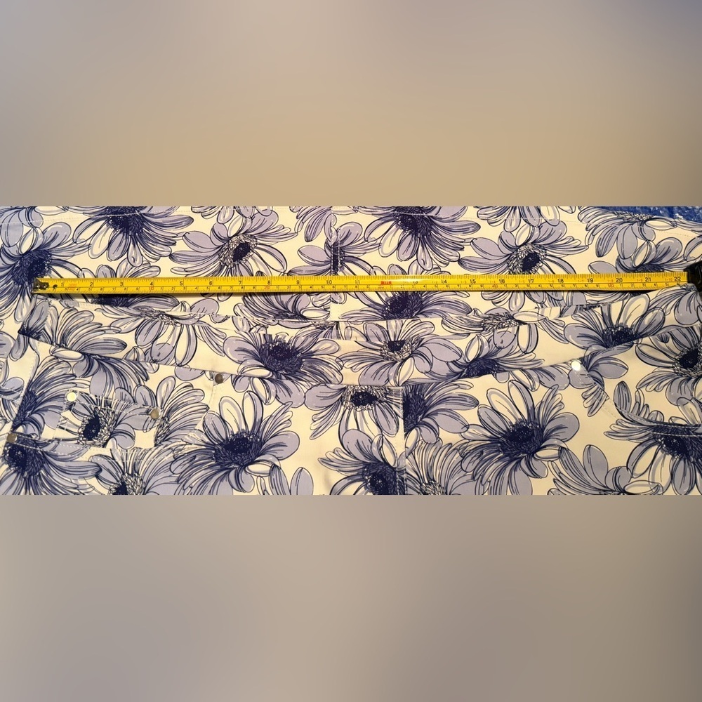 Hearts of Palm Woman Size 22W Blue Floral Mini Skirt with Shorts - Picture 9 of 10